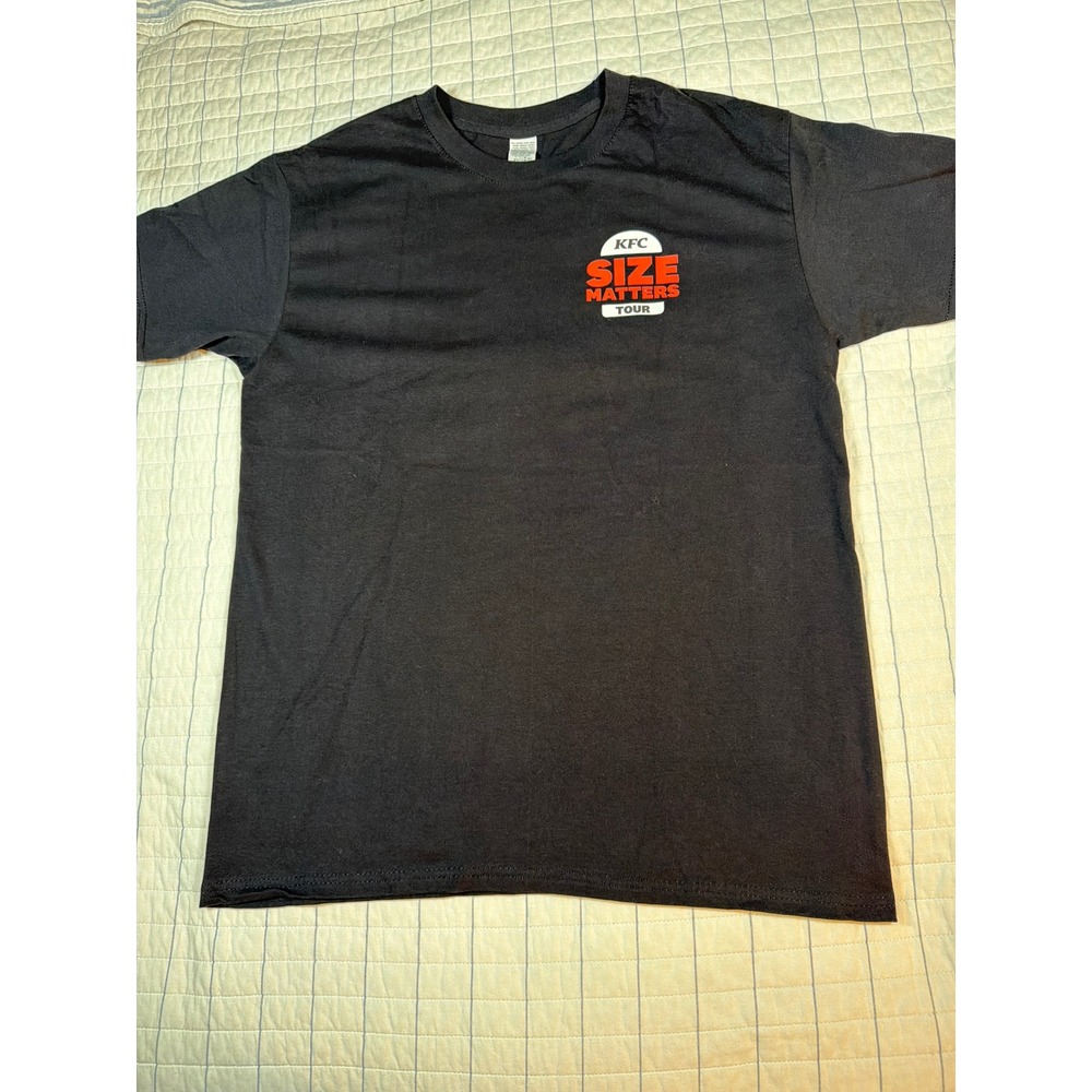 KFC Size Matters Tour T-Shirt Black Promotional Graphic Tee Mens Medium